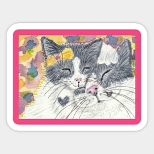 Mother cat and baby Sticker